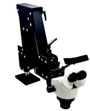 microscopio estereo con soporte de aluminio